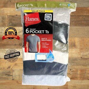 Hanes 6-Pack‎ Pocket Tee Men's T-Shirt